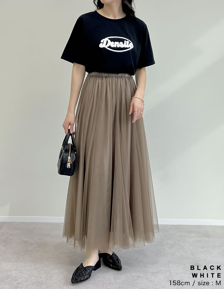 チェーン刺繍ロゴTシャツ
