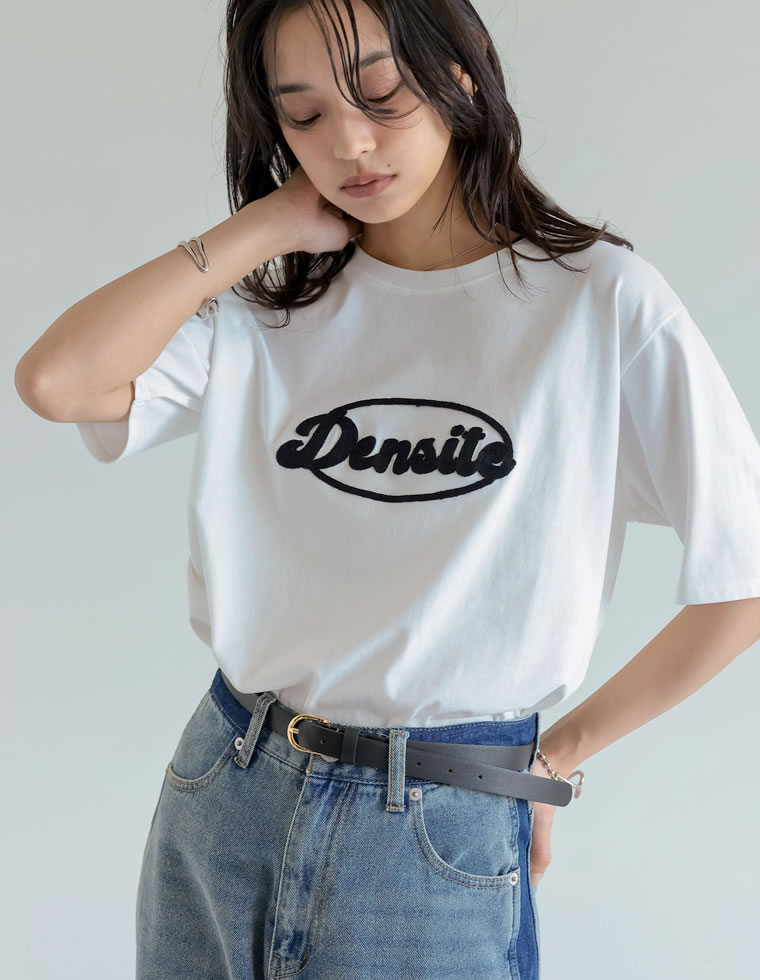 チェーン刺繍ロゴTシャツ