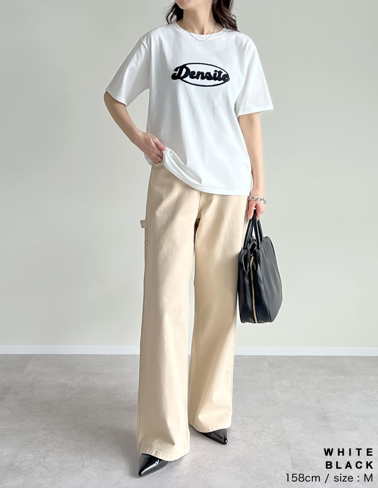 チェーン刺繍ロゴTシャツ