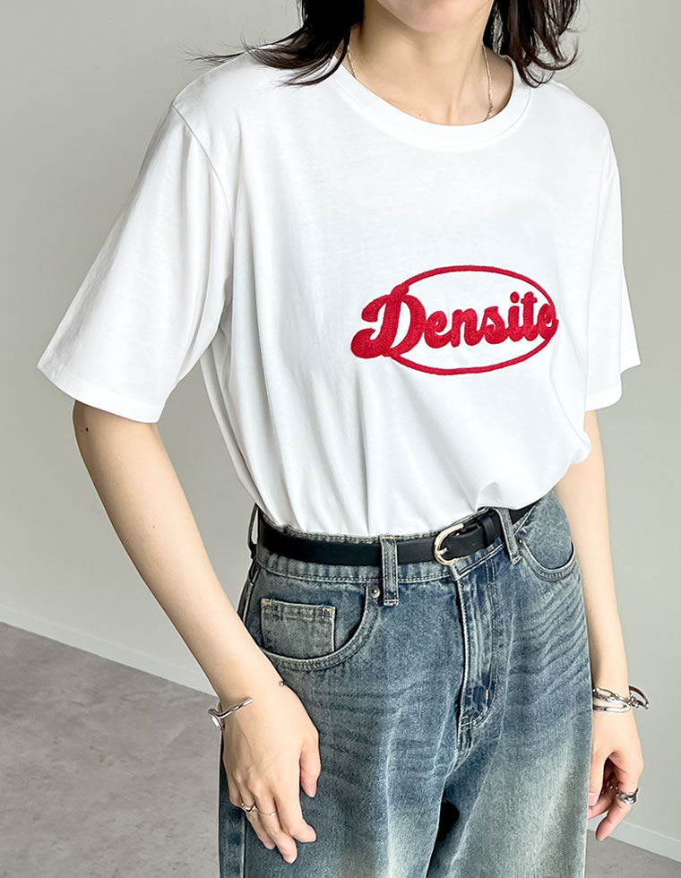 チェーン刺繍ロゴTシャツ
