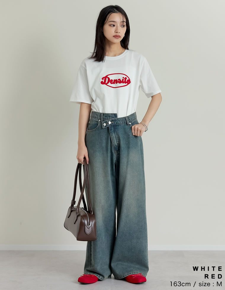 チェーン刺繍ロゴTシャツ