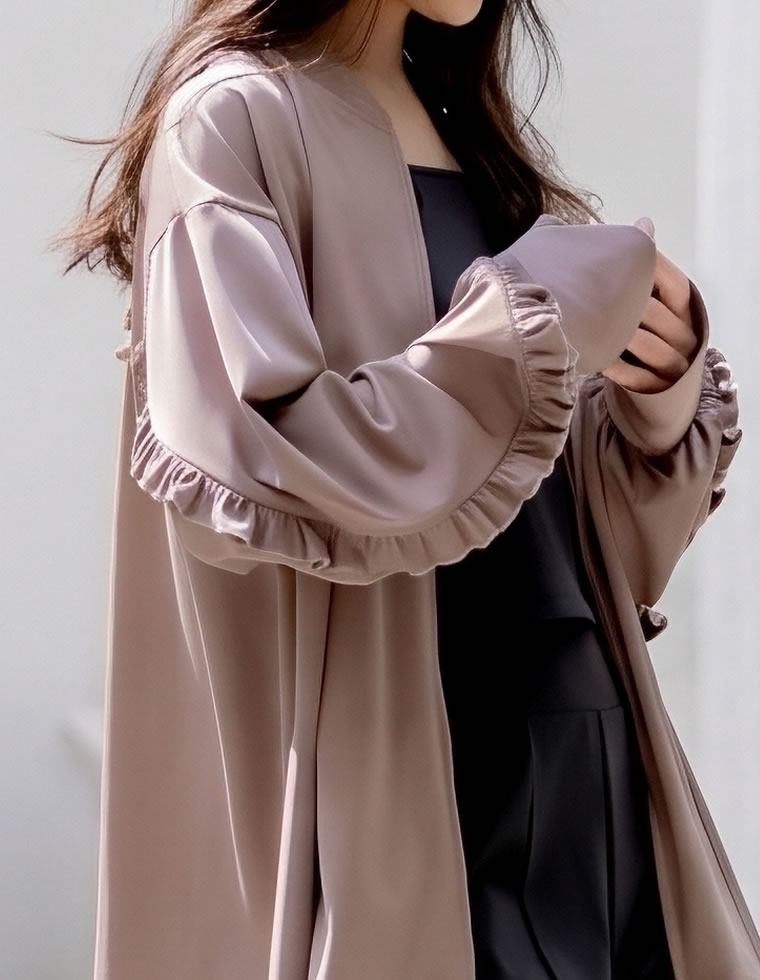 ラッシュガード袖フリルZIPブルゾン