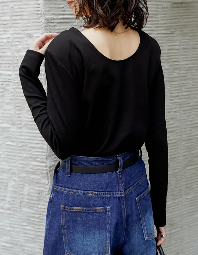 前後2WAYショルダーパッドカットソー