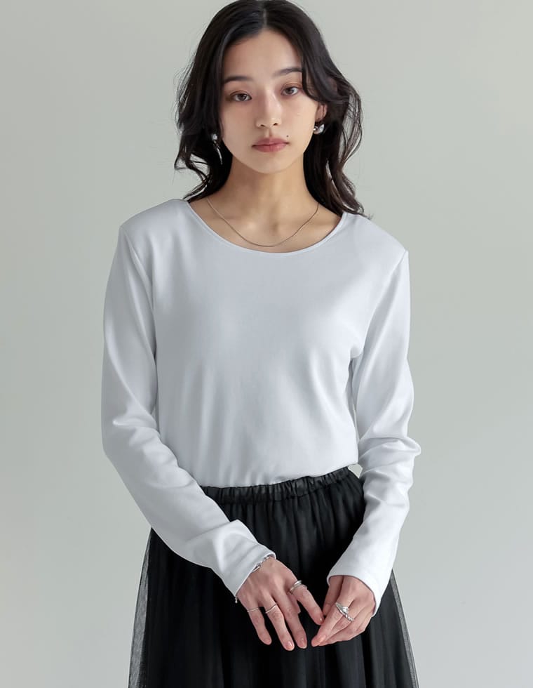 前後2WAYショルダーパッドカットソー