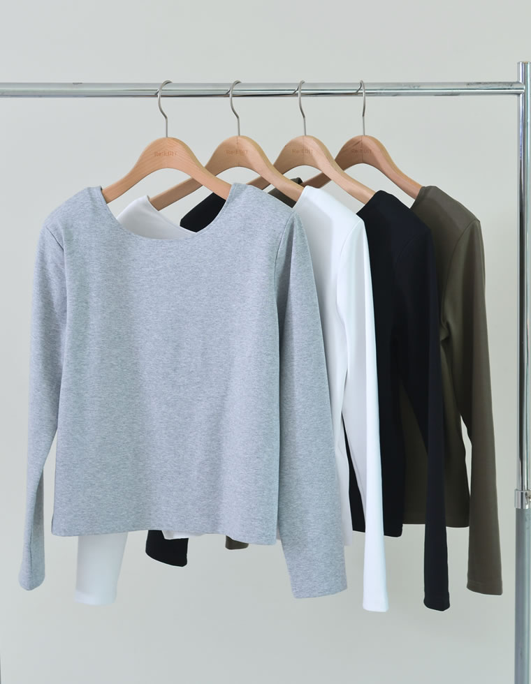 前後2WAYショルダーパッドカットソー