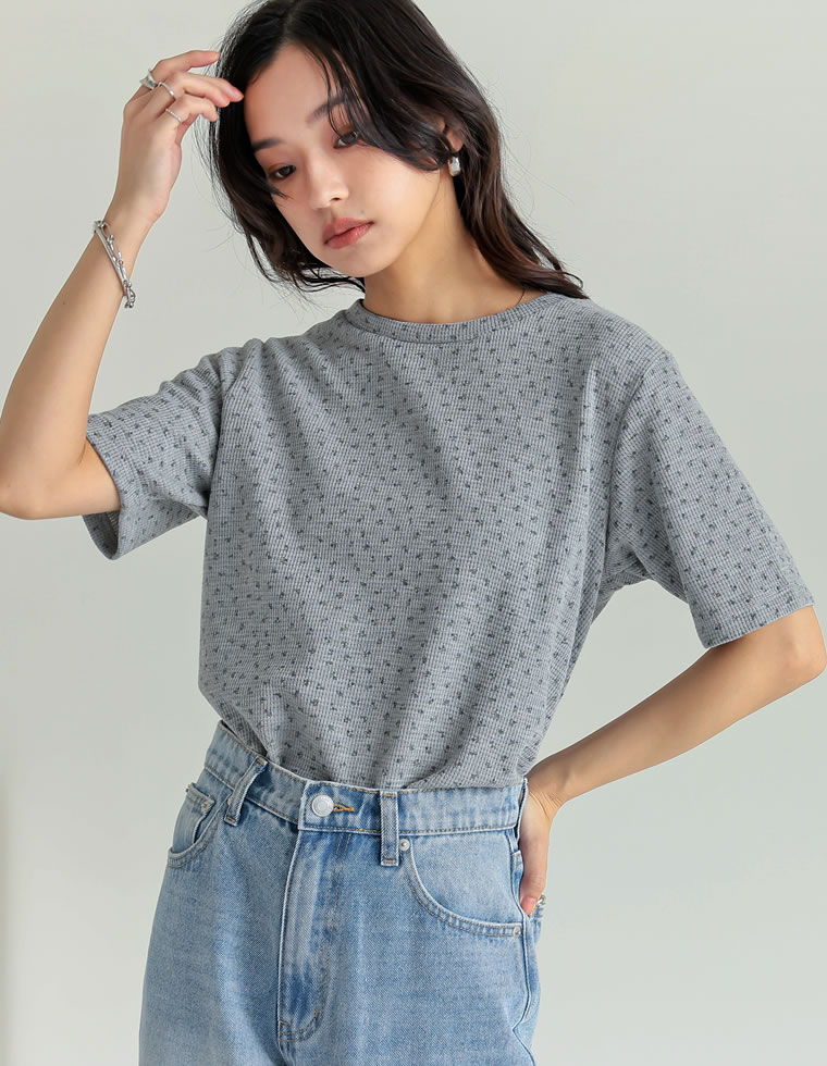 コットンブレンドボーダーor花柄Ｔシャツ