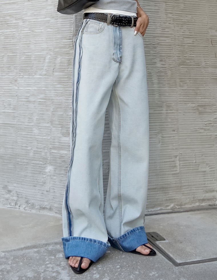 ワイドストレートリバースデニム