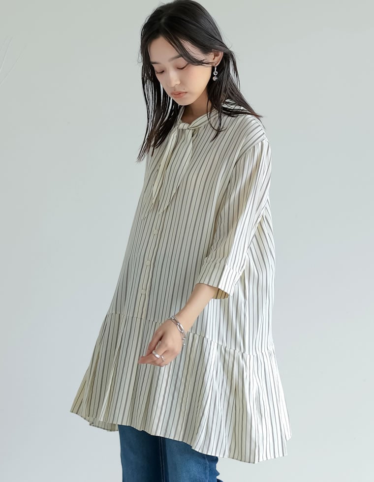 スカーフチュニックシャツ