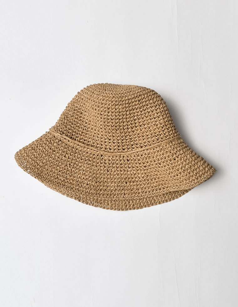 シンプル細編みペーパーハット