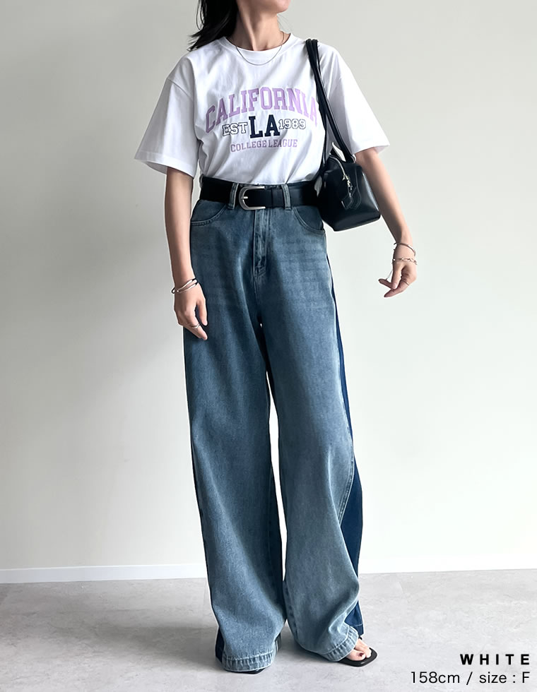 綿天竺CaliforniaロゴＴシャツ