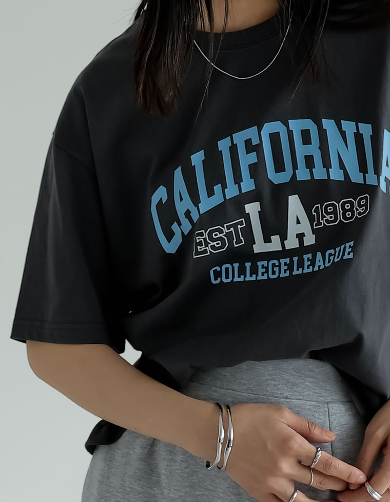 綿天竺CaliforniaロゴＴシャツ