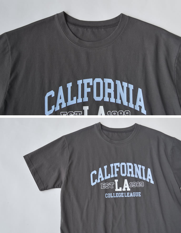 綿天竺CaliforniaロゴＴシャツ