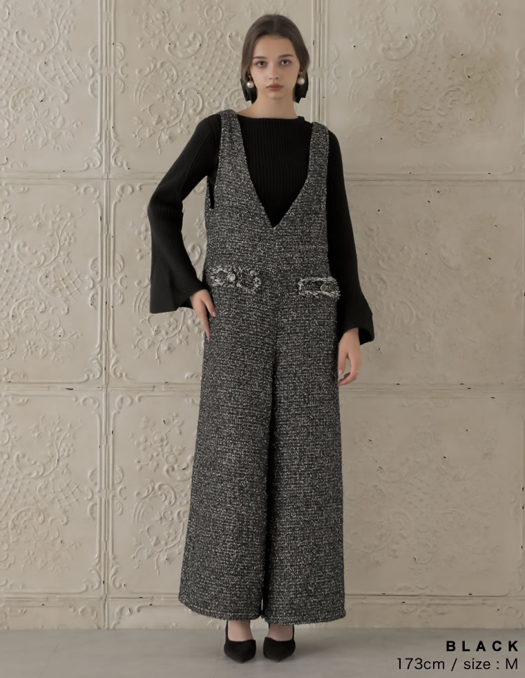 フィッシュスリーブリブニットトップス