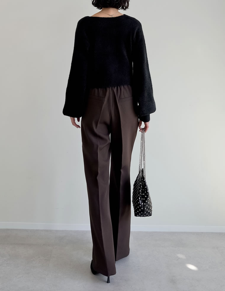 シャギーカシュクールニットプルオーバー