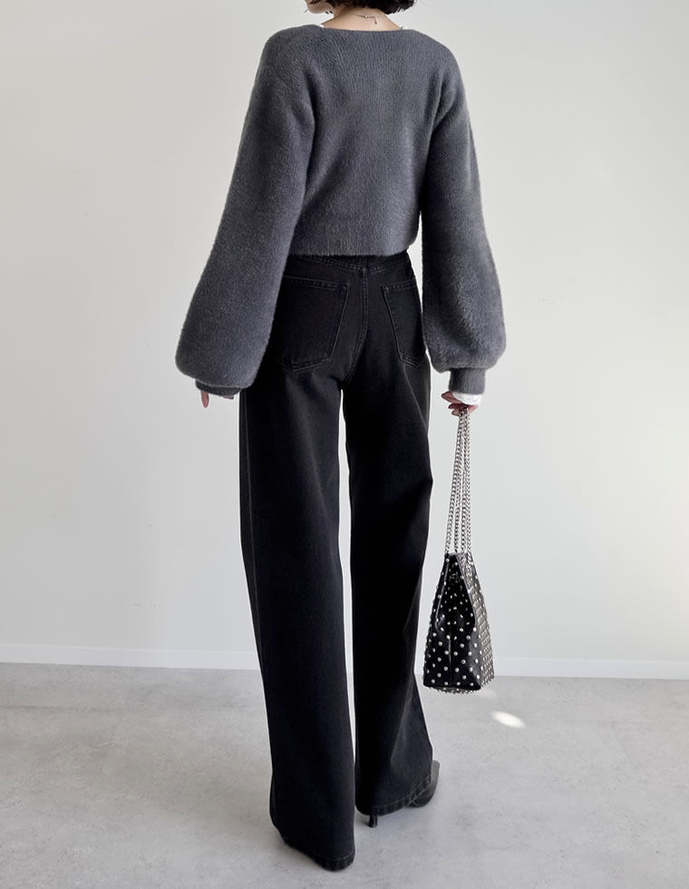 シャギーカシュクールニットプルオーバー