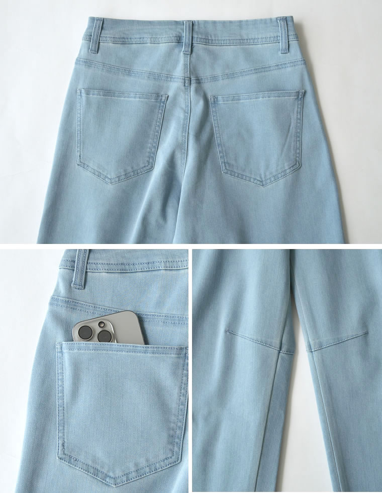 エアリーストレッチバレルレッグパンツ