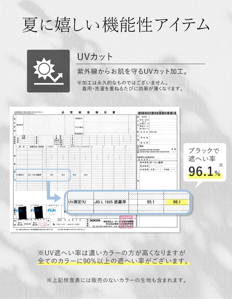 天竺UVカットVネックカーディガン