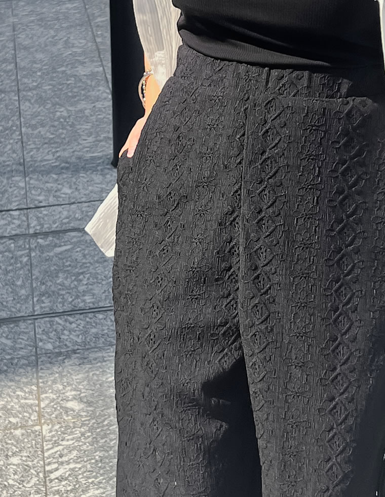 カットレースドロストパンツ