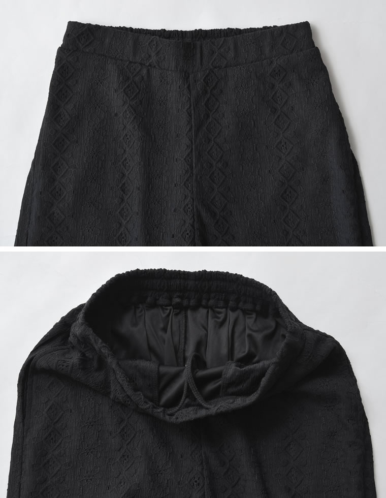 カットレースドロストパンツ