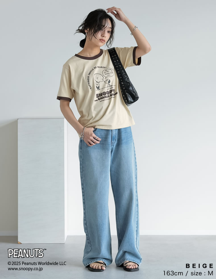 PEANUTS別注リンガーTシャツ