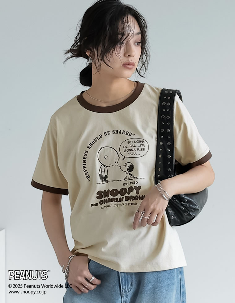 PEANUTS別注リンガーTシャツ