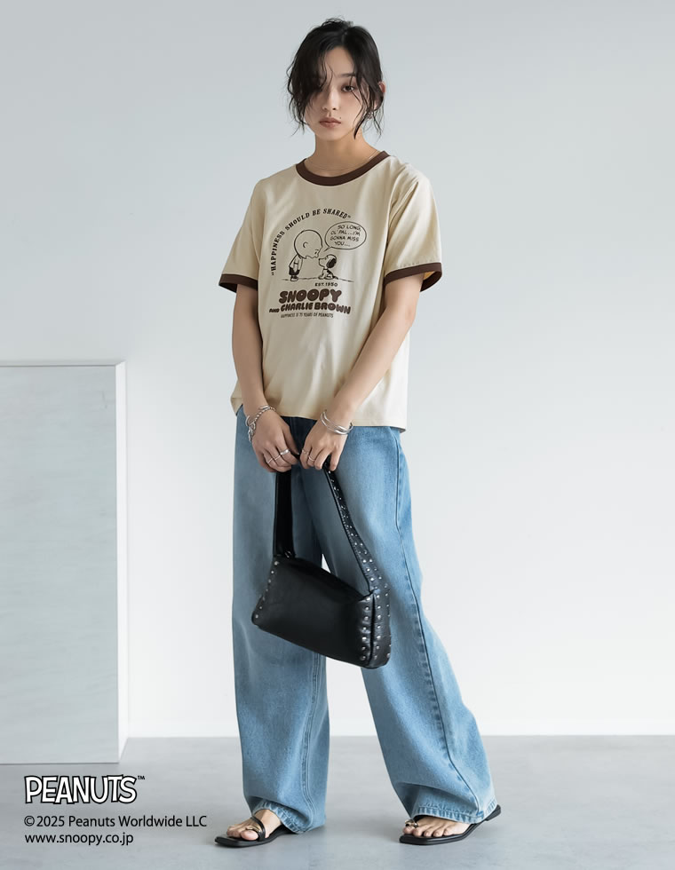 PEANUTS別注リンガーTシャツ