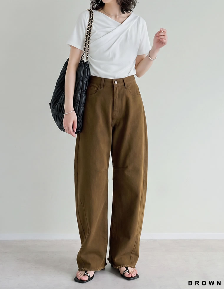 カツラギバレルレッグカーブパンツ