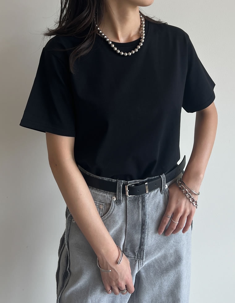 コットン天竺半袖Tシャツ
