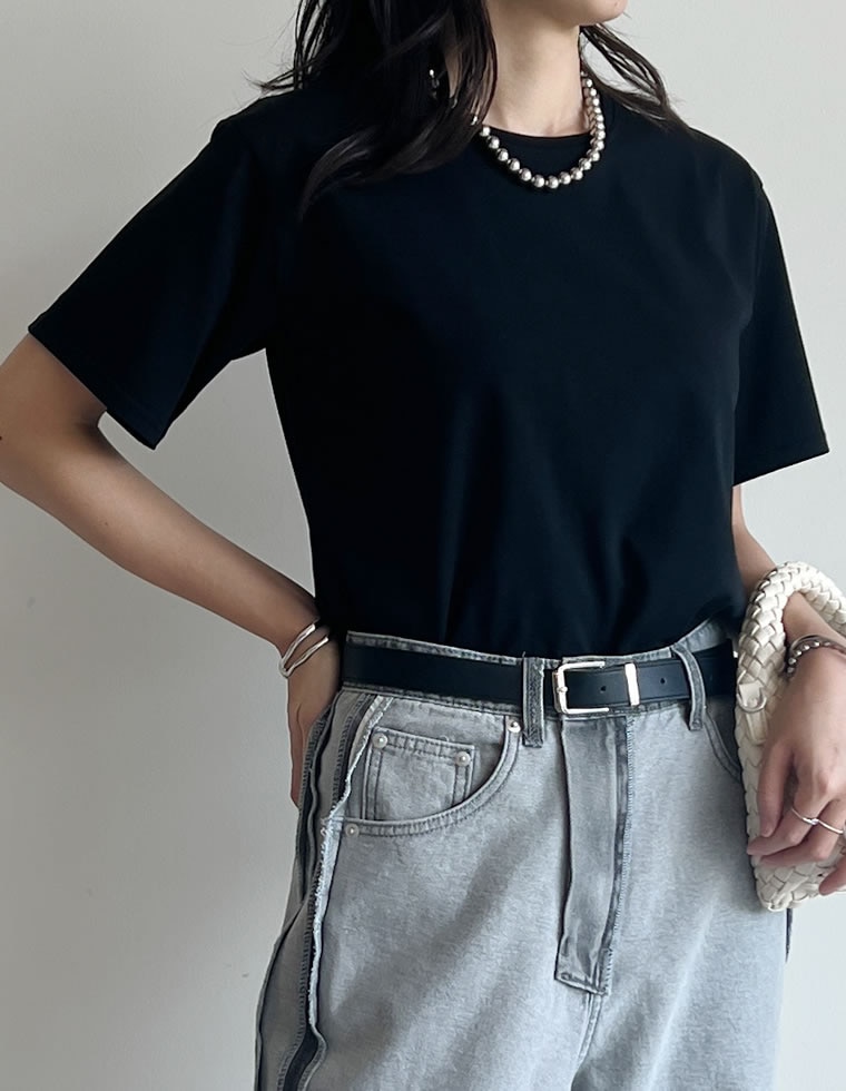 コットン天竺半袖Tシャツ