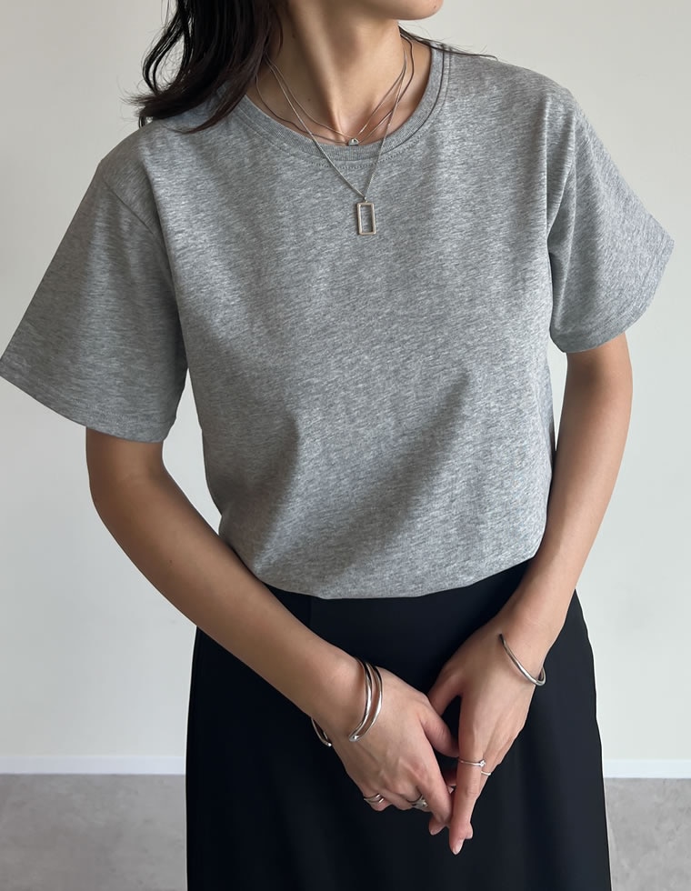 コットン天竺半袖Tシャツ