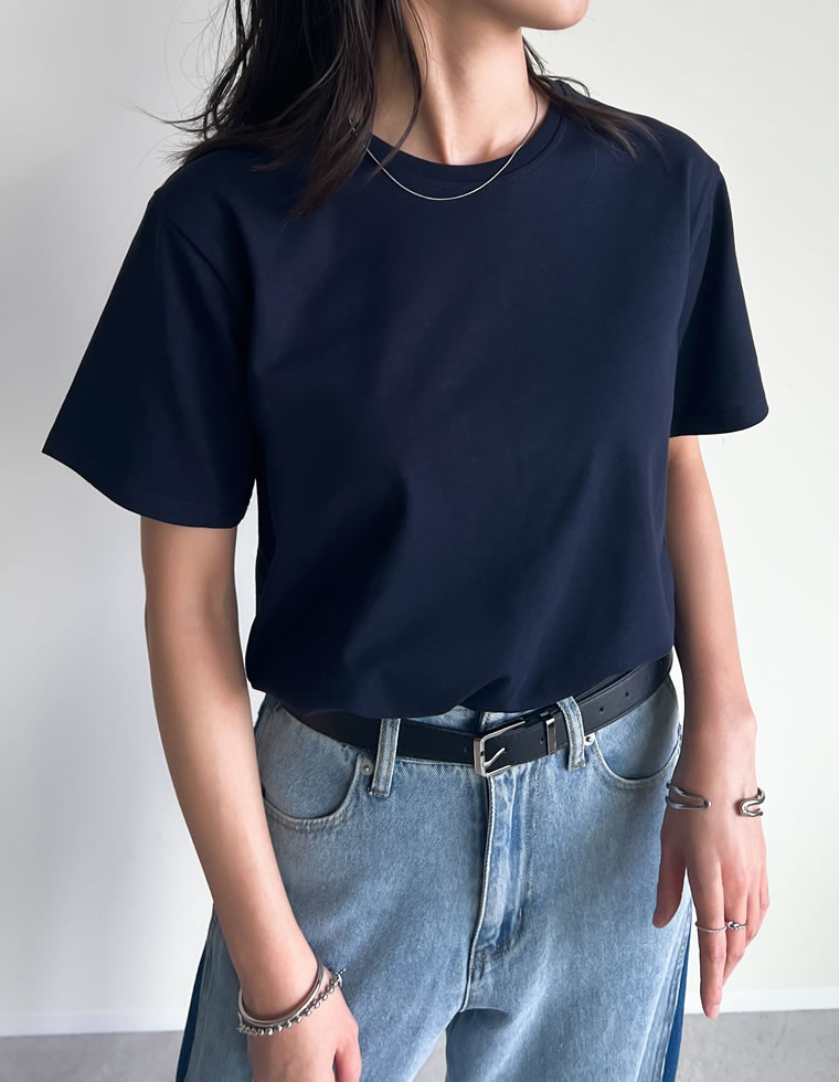コットン天竺半袖Tシャツ