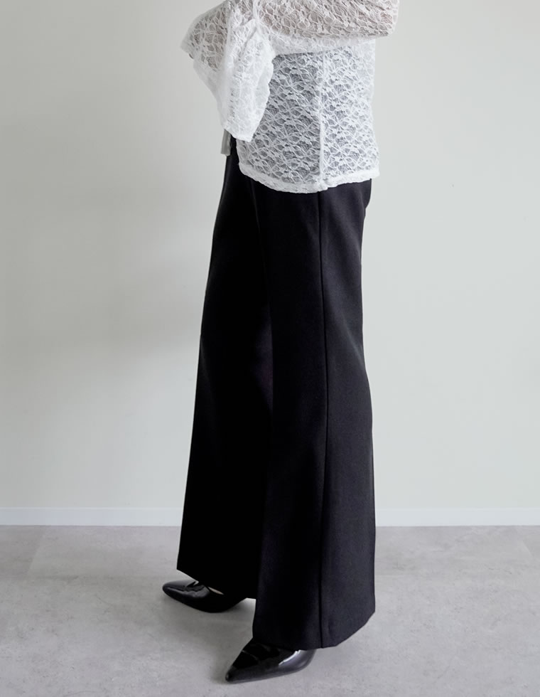 微起毛ツイルストレートスラックス