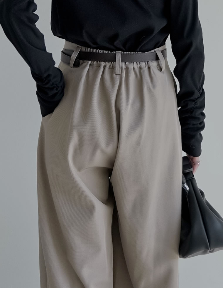ストレッチツイルクロスワイドパンツ
