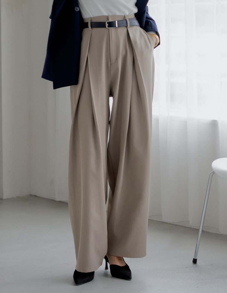 ストレッチツイルクロスワイドパンツ