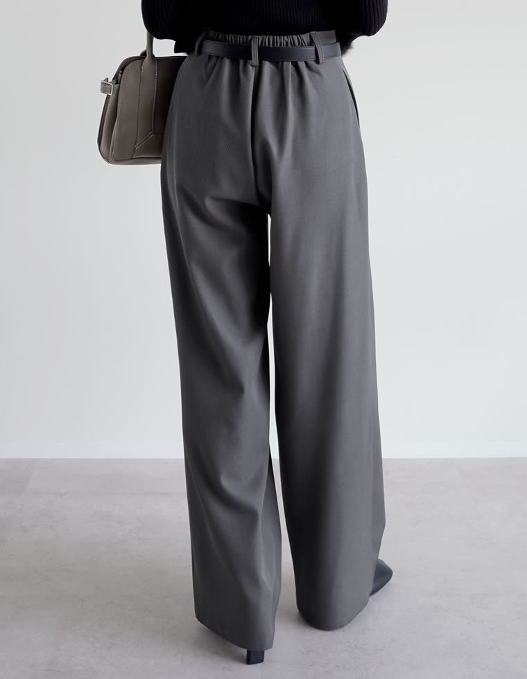 ストレッチツイルクロスワイドパンツ