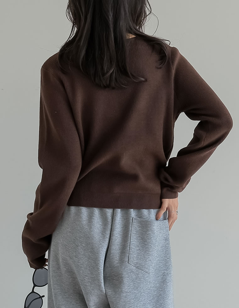 ニットレイヤードライク長袖トップス