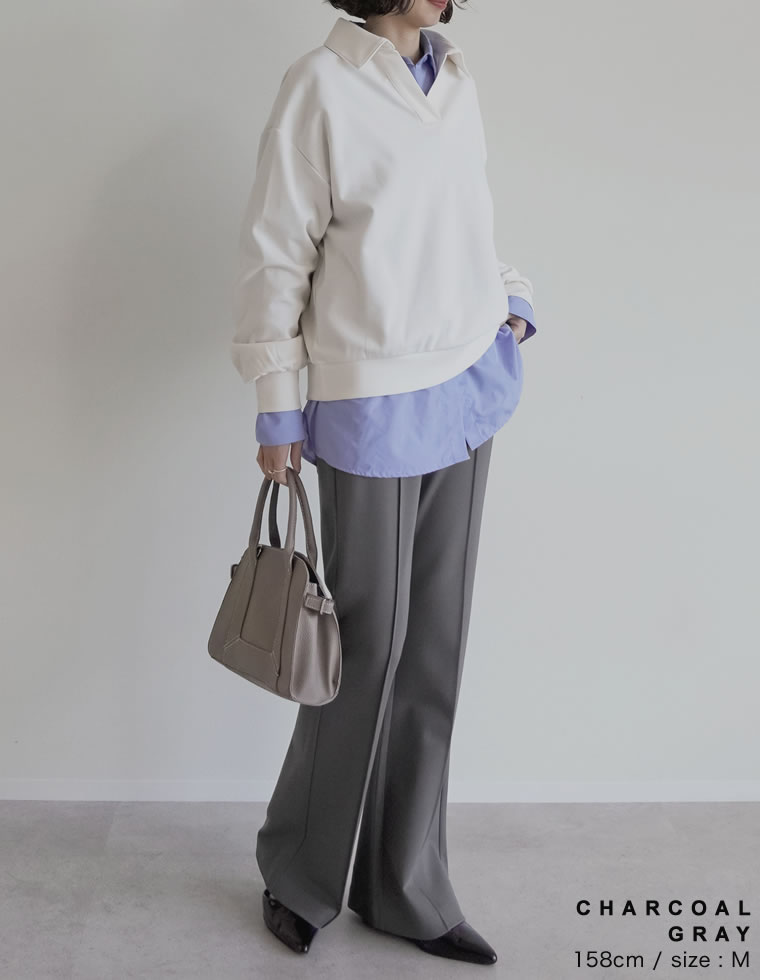 ストレッチポンチキックフレアパンツ