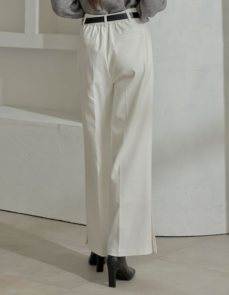 微起毛ツイルタックストレートパンツ
