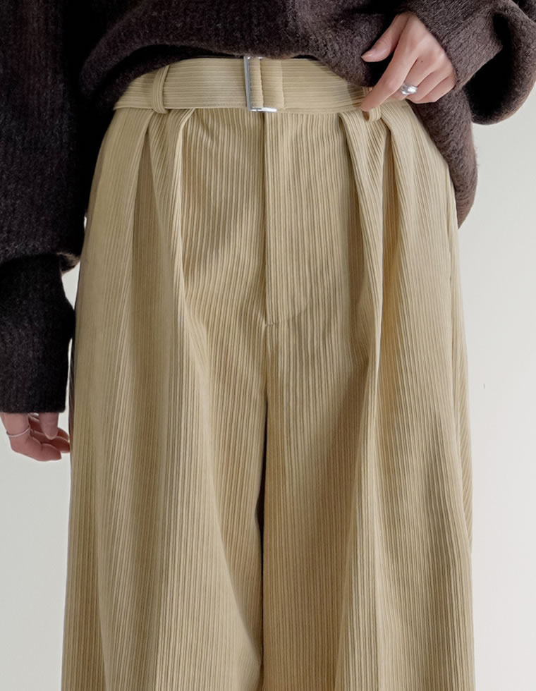 コーデュロイワイドストレートパンツ