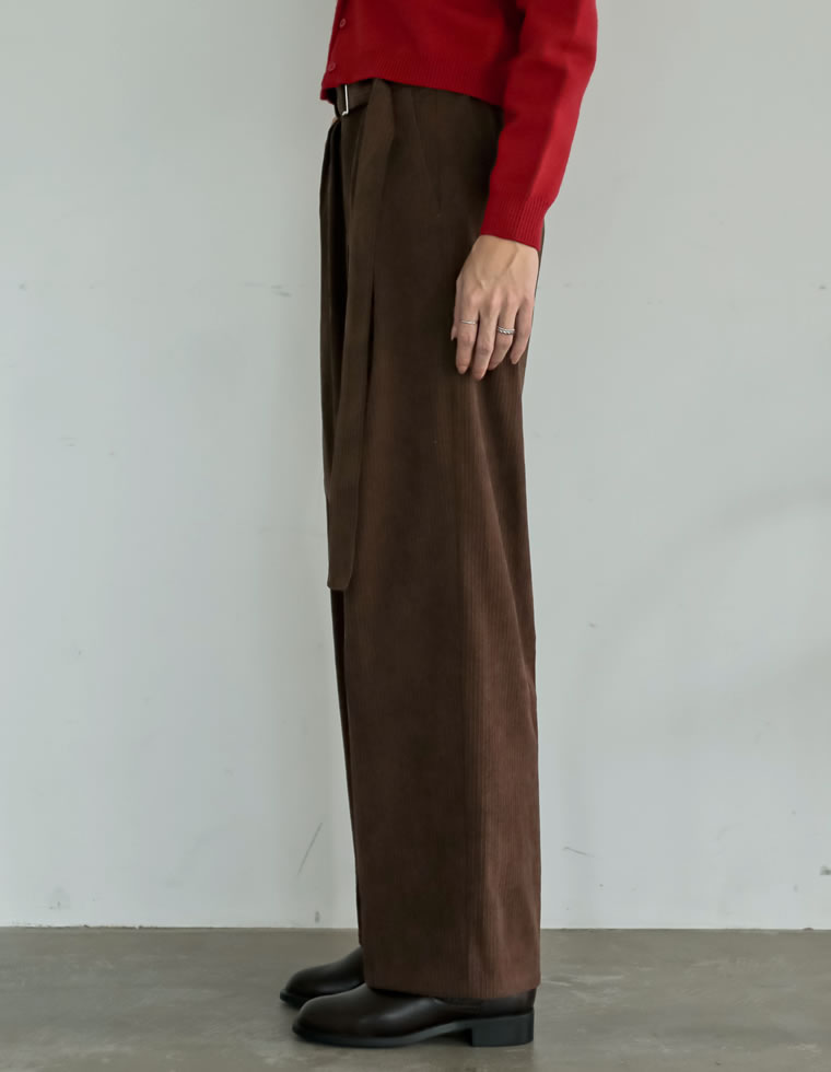コーデュロイワイドストレートパンツ