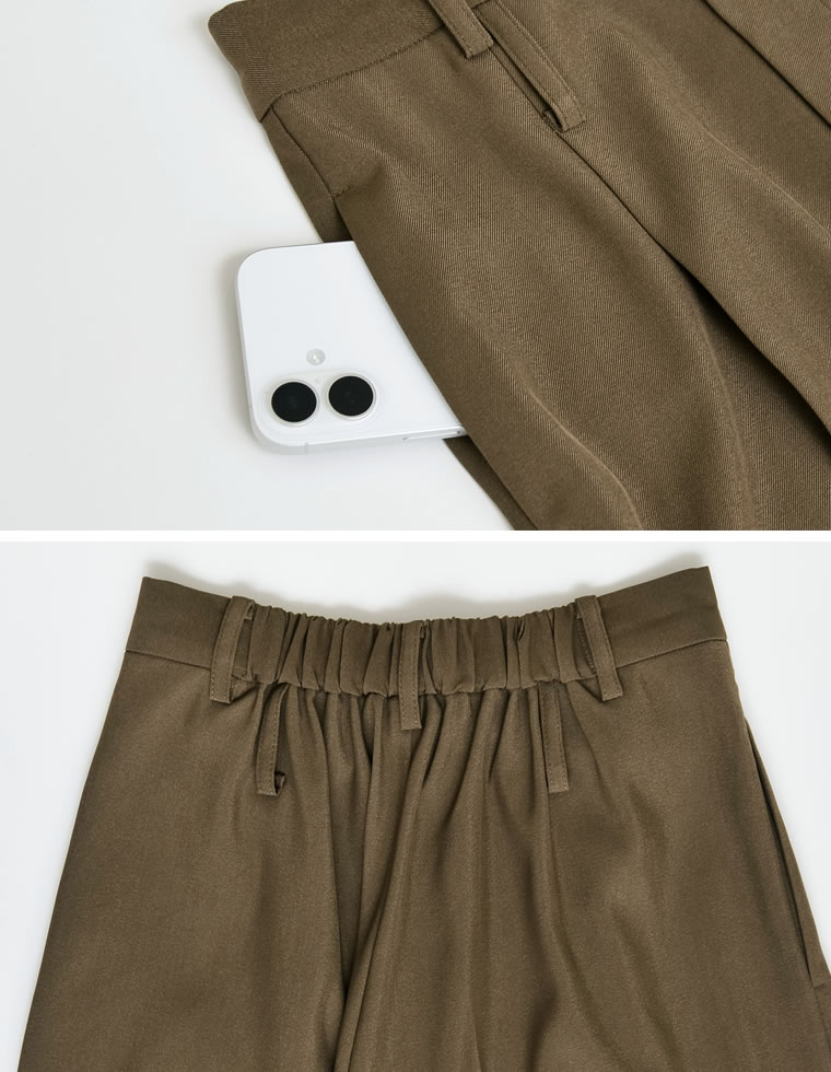 ツイルダブルベルトループワイドパンツ