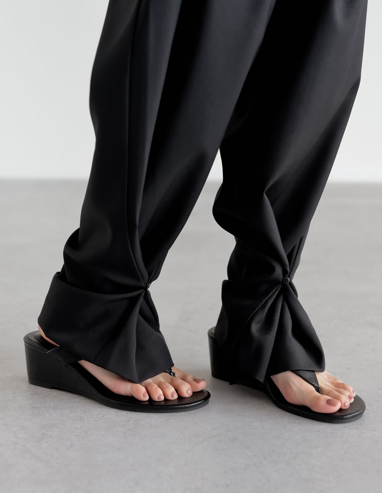 2WAYツイル裾ボタンパンツ