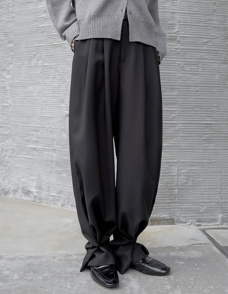 2WAYツイル裾ボタンパンツ