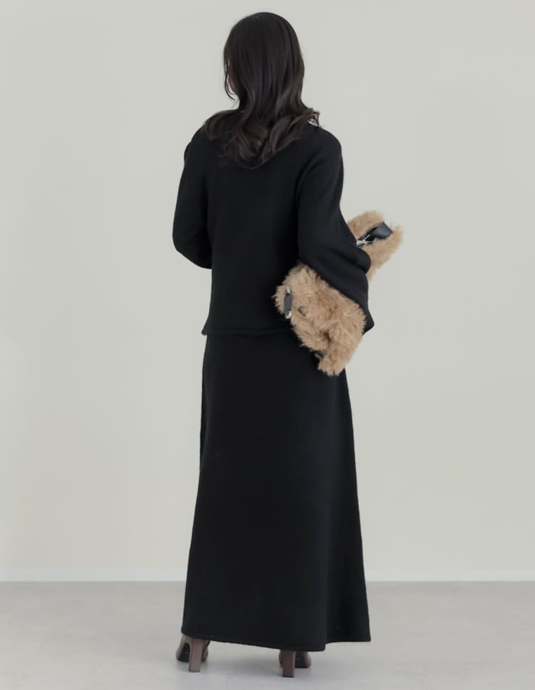 カシミヤタッチカシュクールニットアップ