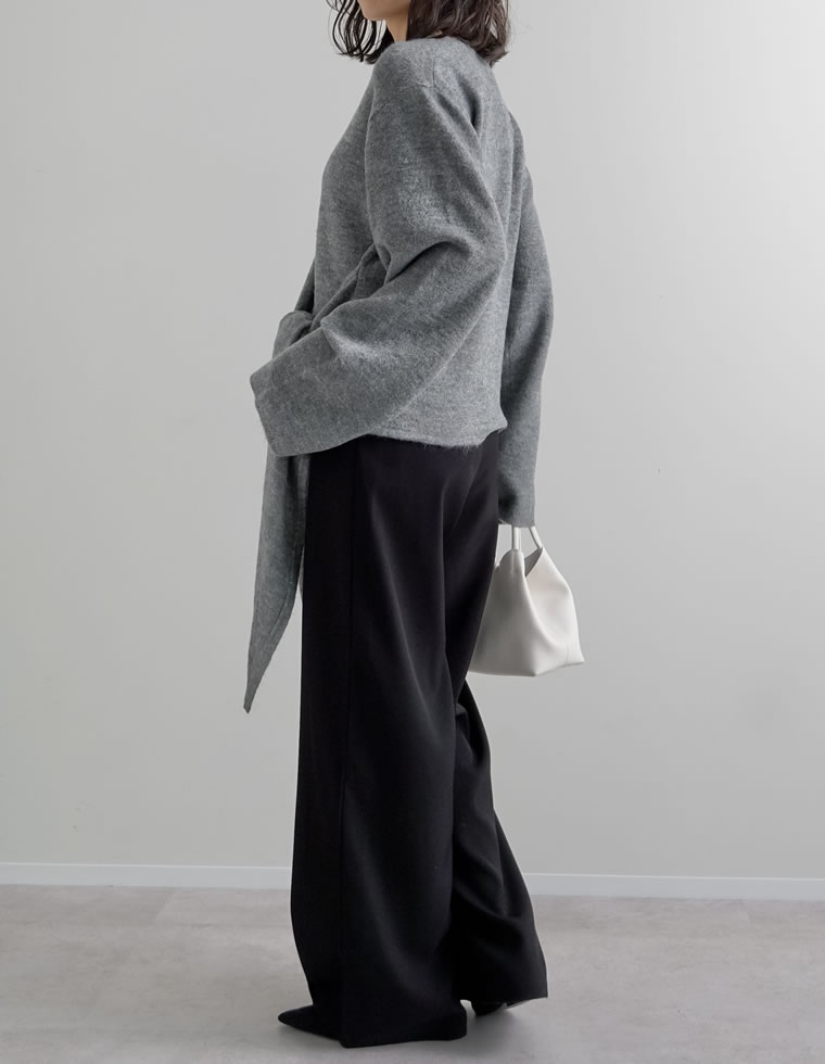 カシミヤタッチカシュクールニットアップ