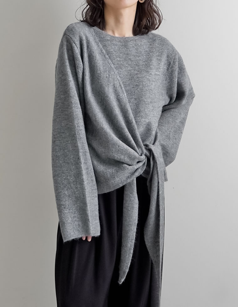 カシミヤタッチカシュクールニットアップ