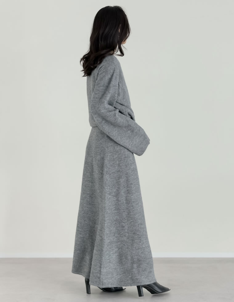 カシミヤタッチカシュクールニットアップ