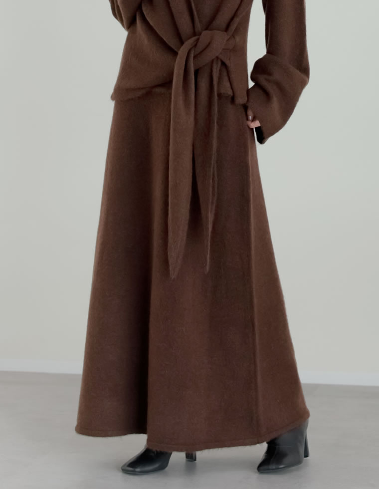 カシミヤタッチカシュクールニットアップ