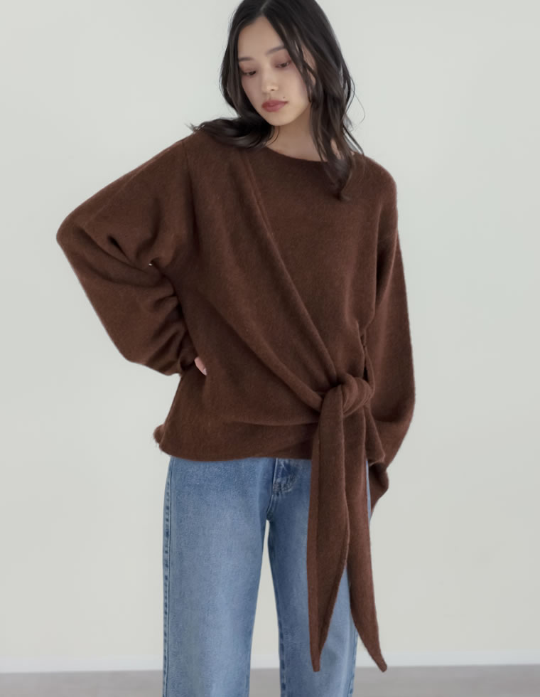カシミヤタッチカシュクールニットアップ