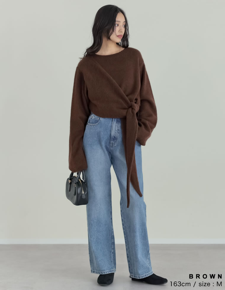 カシミヤタッチカシュクールニットアップ